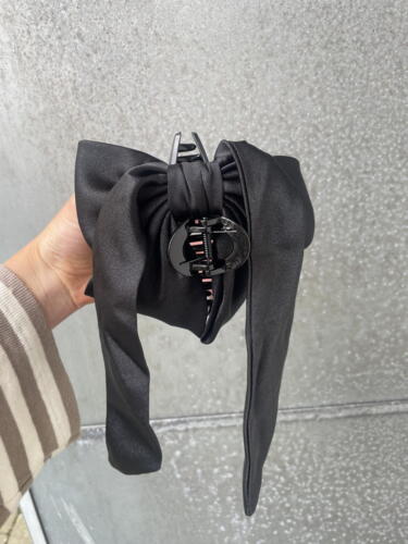 Satin Bow Hair Clip - Long