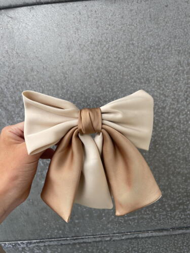 Satin Bow Clip Duo Color
