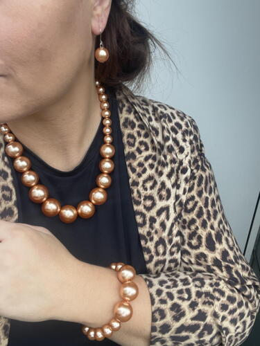 PARTY EDITION SET - Giant Pearls - Necklace, Bracelet and Earrings