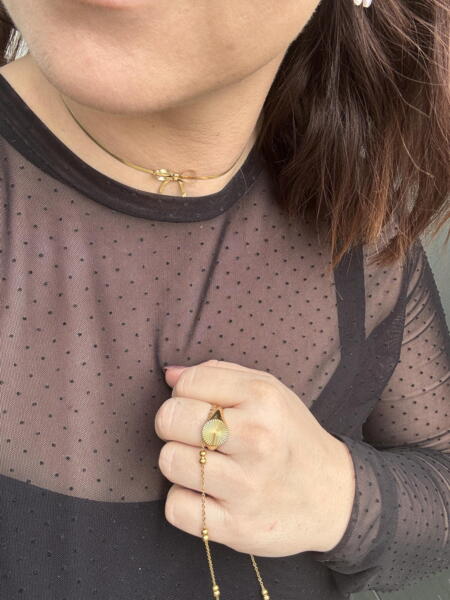 Kleo Bow Necklace 2mm