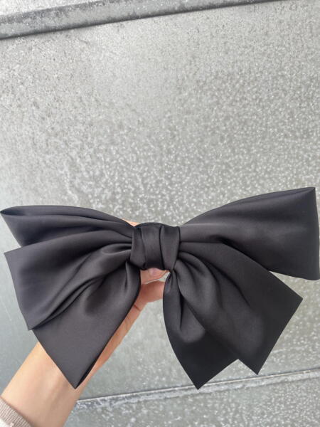 Satin Bow Hair Clip - Small
