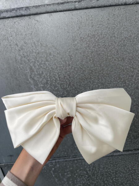 Satin Bow Hair Clip - Small