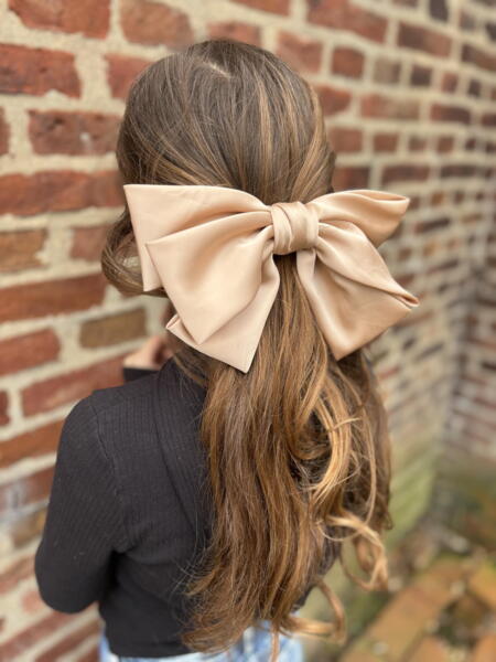 Satin Bow Hair Clip - Small