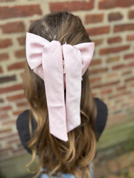 Satin Bow Hair Clip - Long