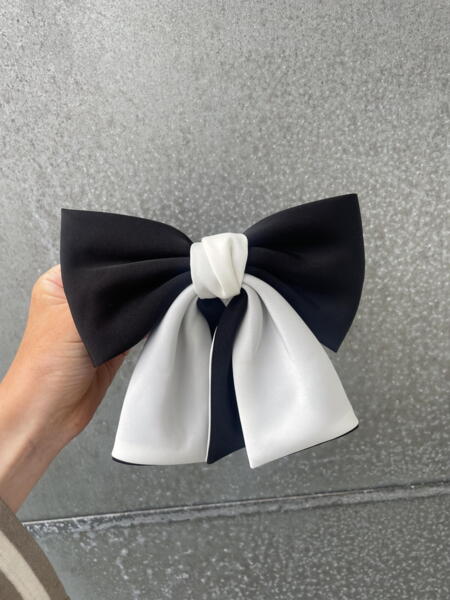 Satin Bow Clip Duo Color