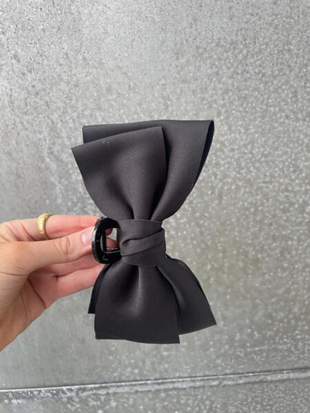 Satin Bow Hair Clip - Large