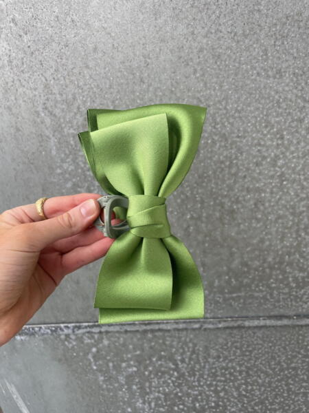Satin Bow Hair Clip - Large
