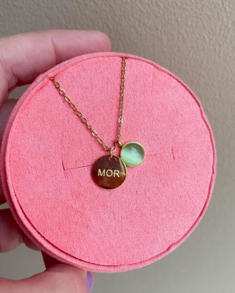 Mini Moon MOR Necklace Green