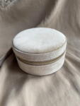 Jewelry Round Box w. mirror  - Beige