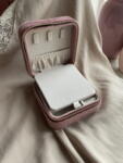 Jewelry Square Box w. mirror  - Dusty Pink